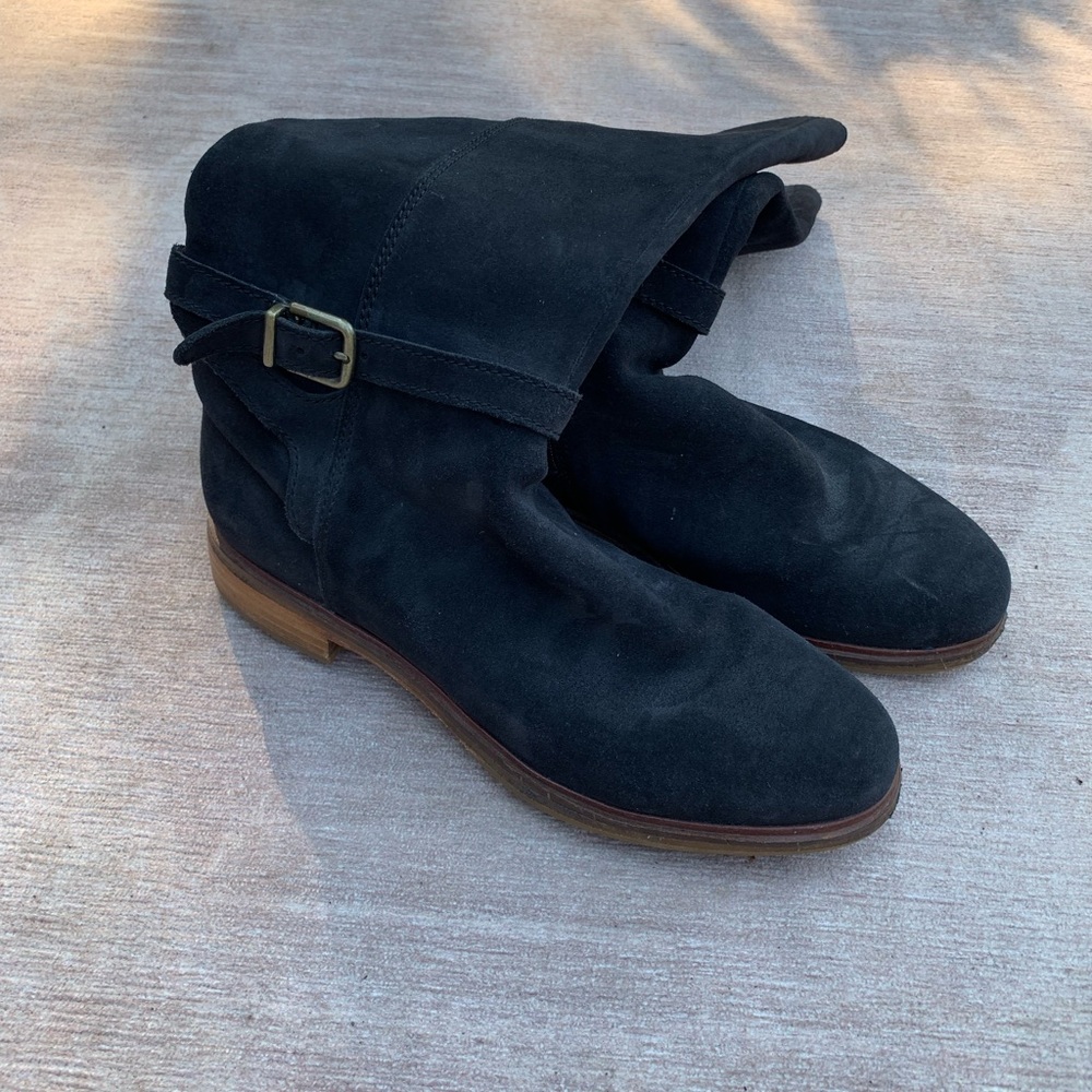 Clarks Black Suede Boots